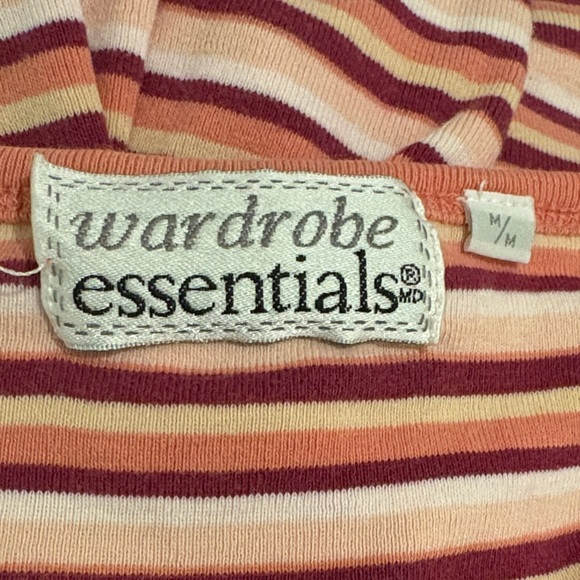 Essentials Striped Pink & Cream Ribbed Tank - Picture 3 of 3